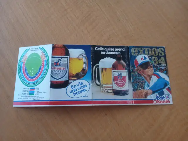 Schédule Expos 1983 et 1984 MARQUÉ 1984 Mint 170626-139
