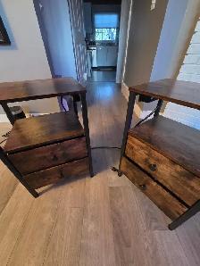 Matching Bedside Tables w/ Electrical Connections   USB