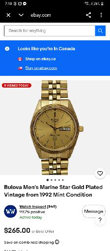 Like New  BULOVA Gold plated Watch - Photo 6