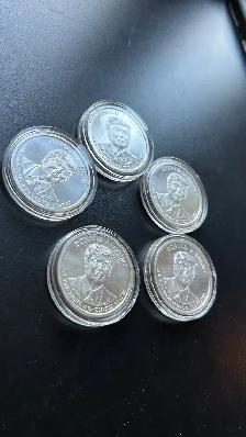 5 troy ounces, Donald Trump,  pure .999% silver coins - Photo 2