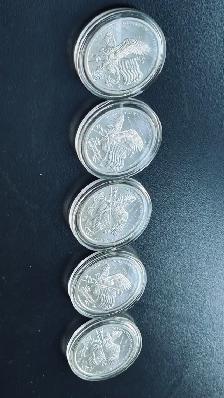 5 troy ounces, Donald Trump,  pure .999% silver coins - Photo 6