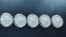5 troy ounces, Donald Trump,  pure .999% silver coins - Photo 7
