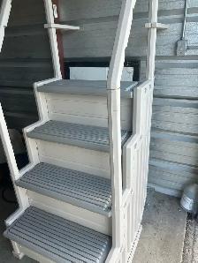 above ground pool stairs