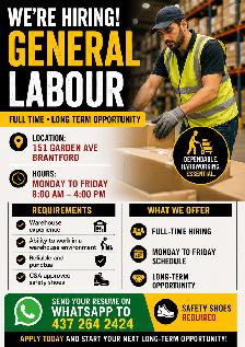 General Labour – Warehouse | Brantford