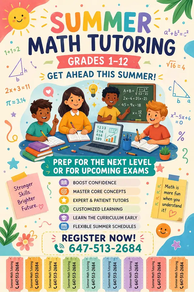 Summer High School Math Tutoring