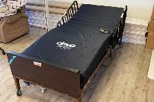 New fully electric hospital bed with mattress and rails for$1300