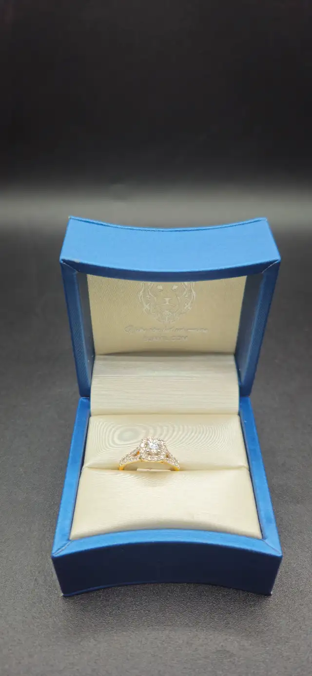Ensemble de Mariée Duo(2) Or Jaune 14K & Diamants Naturels NEUF