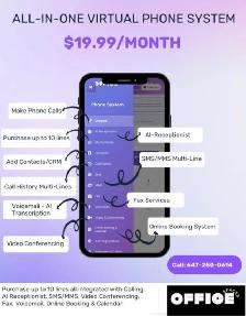 Virtual Phone System / (multi-lines) $19.99