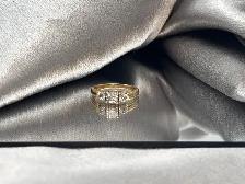 14KT Yellow Gold 2.40GM 3 Diamond Engagement Ring $1575