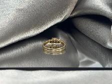 14KT Yellow Gold 2.40GM 3 Diamond Engagement Ring $1575 - Photo 3