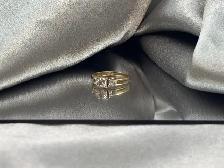 14KT Yellow Gold 2.40GM 3 Diamond Engagement Ring $1575 - Photo 4