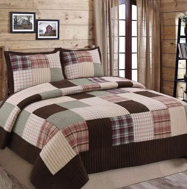 Cozy Line Home Fashions Patchwork Quilt Set – Queen Size