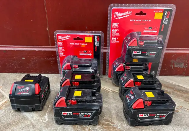 Milwaukee M18 XC5.0 AMP Batteries - New & Used