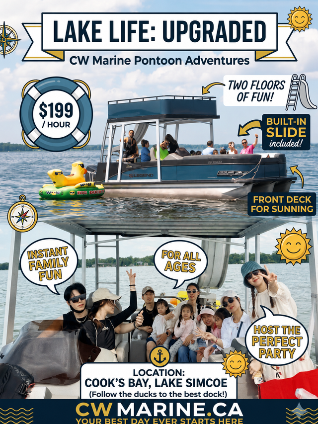 CHEAPEST Double Deck Boat in the GTA! – ONLY $199/hr