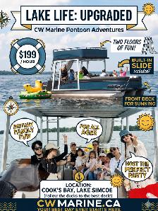 CHEAPEST Double Deck Boat in the GTA! – ONLY $199/hr