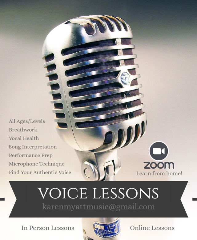 VOICE LESSONS ~ Online or In Person