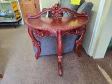 Solid Mahogany Carved Hall Table