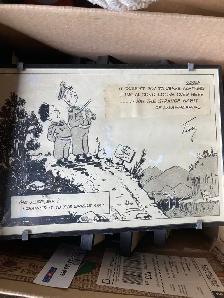 Military framed cartoon by Merle Tingly