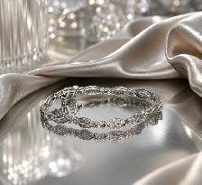 10Kt White Gold Tennis Style Diamond Bracelet $1975