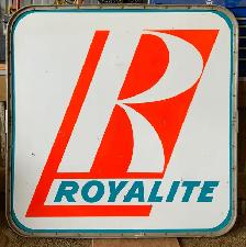Two Sided Porcelain Royalite Sign