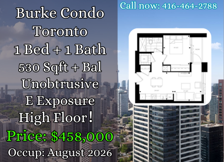 Downtown Toronto Burke Condo sale | Steps to Bloor & Subway！
