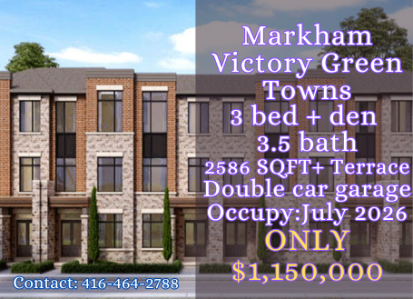 Markham Large Townhome Under $1.2M | 3 Bed  | Double Garage