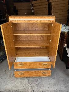 Free delivery used Wooden Armoire Cabinet with Drawers - Photo 7