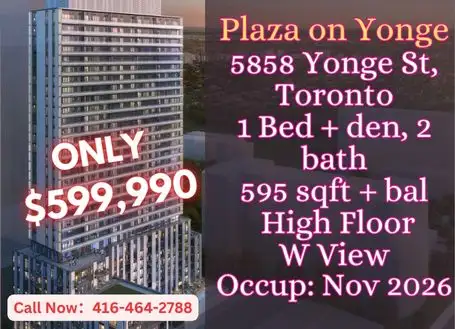 North York 1 Den 2 Bath Condo | High Floor | $599,990