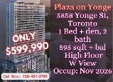 North York 1 Den 2 Bath Condo | High Floor | $599,990