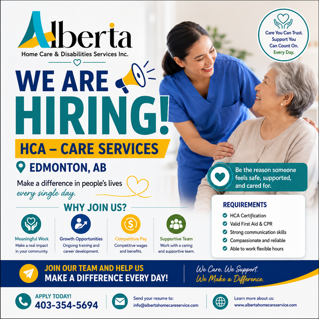 Hiring HCA in Edmonton