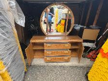 Free delivery used Oak Dresser with Mirror - Photo 7