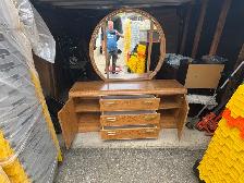 Free delivery used Oak Dresser with Mirror - Photo 8
