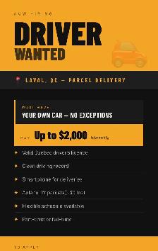 parcel delivery job