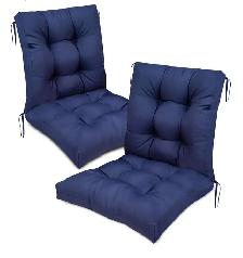Outdoor Patio Chair Cushions with Back Support – Set of 2