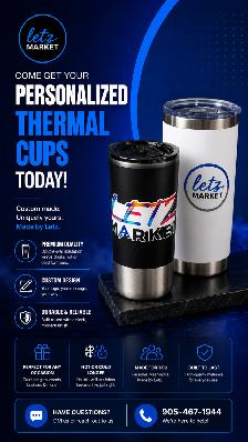 ☕ Custom Thermal Cups & Tumblers ☕