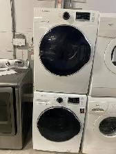 Mini laveuse sécheuse frontales blanches Samsung (remis a neuf)