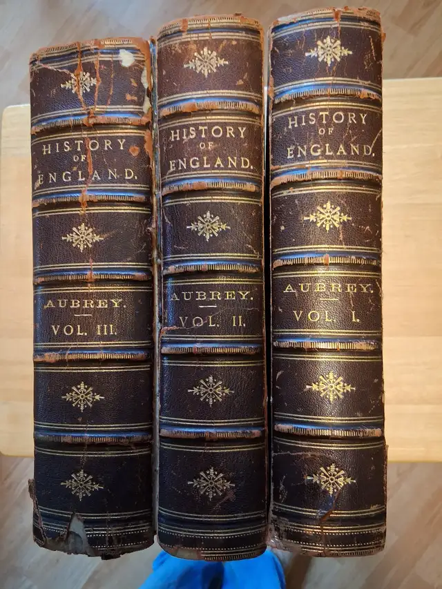 VINTAGE HISTORY OF ENGLAND BY AUBREY THREE VOLUMES