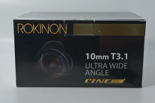 Rokinon 10mm T3.1 lens    Box ID 661 (Z)