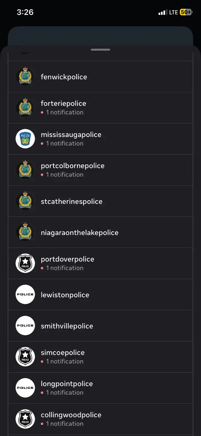 Police Instagram @ Usernames