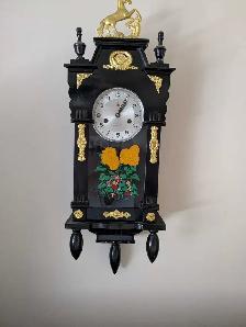 Vielle horloge murale carillon pendule remontage manuel avec clé