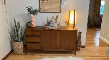 Mid century. TECK TEAK Lampe lamp / Crédence, buffet, bar, vaiss - Photo 3