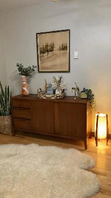 Mid century. TECK TEAK Lampe lamp / Crédence, buffet, bar, vaiss - Photo 5