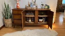 Mid century. TECK TEAK Lampe lamp / Crédence, buffet, bar, vaiss - Photo 6