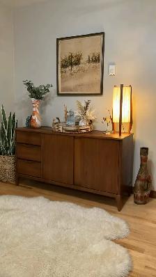 Mid century. TECK TEAK Lampe lamp / Crédence, buffet, bar, vaiss - Photo 10