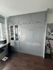 Lit escamotable avec étagère   meuble de rangement haut de gamme