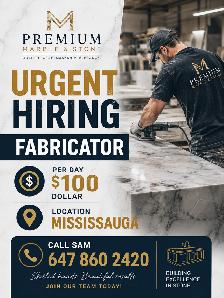 Urgent Hiring – Stone & Marble Fabricator