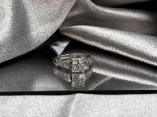 14KT White Gold Princess Cut 1CT Diamond Ring $1345 - Photo 4