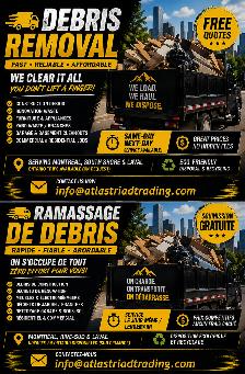 Debris removal in Montreal post flooding