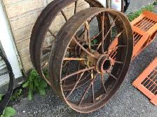 VINTAGE STEEL WAGON WHEELS - Photo 2