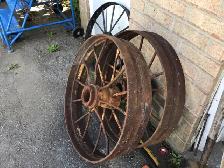 VINTAGE STEEL WAGON WHEELS - Photo 4